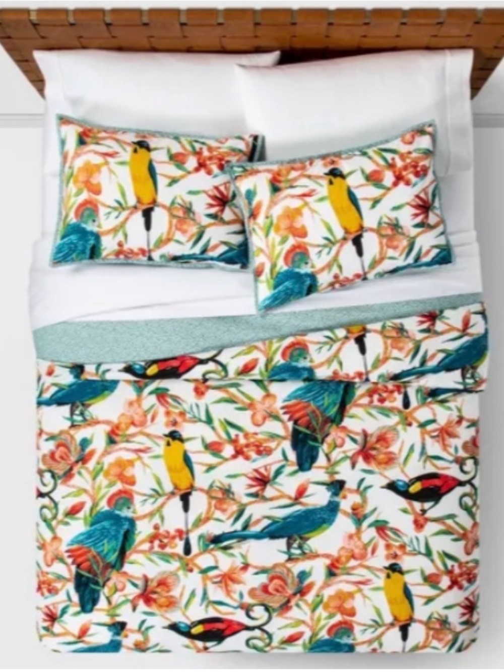 Opalhouse aviary birds floral duvet cover polka dot